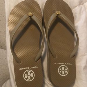 Tory Burch wedge flip flops